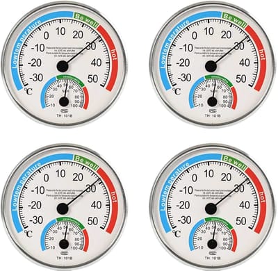 Binnen- en Buiten Hygrometer en Thermometer met Analoge Weergave