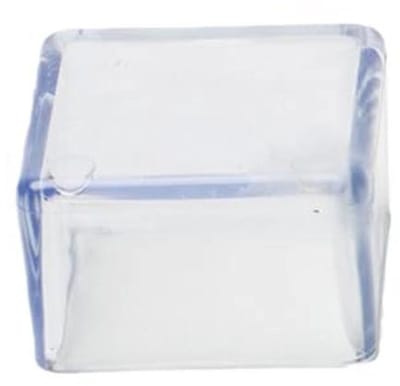 8 stuks vierkante stoelpootdoppen voor bescherming van vloeren, antislip en verdikte stoelpoothoezen, transparant, 60 x 60 mm