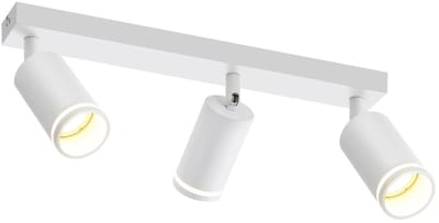 NETTLIFE Opbouwspot GU10 - wit - L 43cm - rechthoekig - Moderne Plafondlamp - 355° draaibaar Plafondspot - 3-Lichts - cilinder Lampkap - voor Slaafkamer | Kantoor | Woonkamer - Max.25W-excl. lichtbron
