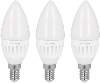 LED line PRIME LED Kaarslamp C37 E14 - 5W (vervangt 60W) - 700lm - Ø37mm - 230V - Energiezuinig - 3 stuks
