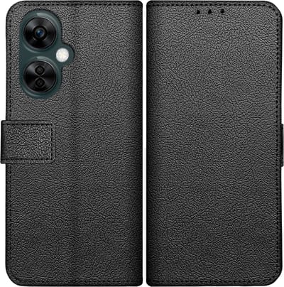 Just in Case hoesje geschikt voor OnePlus Nord CE 3 Lite (5G) Hoesje met Pasjeshouder - Bookcase Classic - Zwart