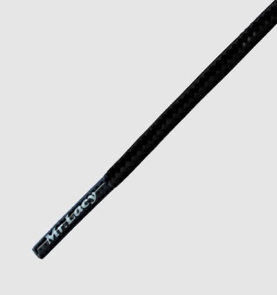 Mr.lacy Hillies DM Black 140cm lang 4mm dik model is rond