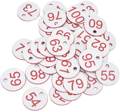 Store_9 - Bijenkorf Tags - Genummerde Teken Labels - Duurzaam ABS - 50 Stuks - Bijenteelt Benodigdheden - Geschikt voor Vee - Ronde Labels
