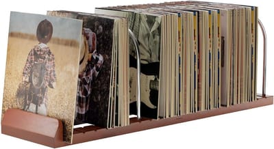 SNJY® LP Opbergsysteem - Vinyl Houder - Platenrek - 73D x 16,5B x 19,6H cm - Bruin