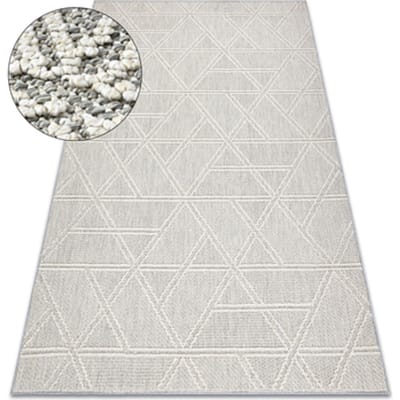 Kleden Rugsx Tapijt JERSEY 19241 grijs - Ruiten, geometrisch 80x150 cm
