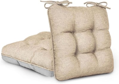 Set van 4/2 stoelkussens voor buitenmeubilair Antislip Met bandjes Stoelkussens 40x40 35x35 50x50 55x55 Wasbaar terrasstoelkussen voor binnen/buiten/tuin/kantoor/keuken(Color3,40x40x6cm(2pcs))