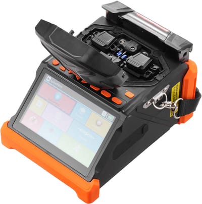 Fiber Optische Fusie Machine, 6 Motoren - Kern en Mantel Uitlijning - 6 Seconden Spleetijd - 5 Inch Touchscreen - 7800 mAh - voor SM/MM/DS/NZDS Fibers