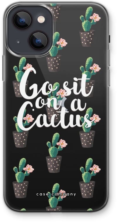 Case Company® - Hoesje geschikt voor iPhone 13 mini hoesje - Cactus quote - Soft Cover Telefoonhoesje - Bescherming aan alle Kanten en Schermrand