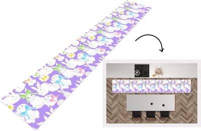 Keukenloper - Loper keuken - Patronen - Konijn - Paars - Lente - 300x50 cm - Keukenloper vinyl