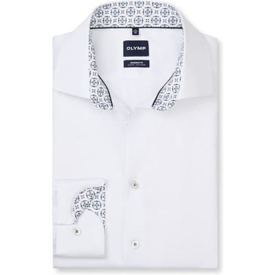 OLYMP Luxor Overhemd, Modern Fit, Global Kent, Wit