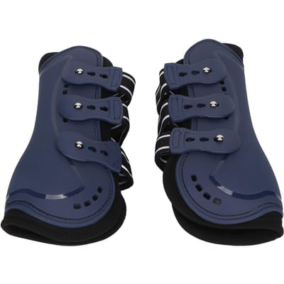 1 Paire de Guêtres Avant pour Cheval Absorption des Chocs Légères Protectrices Protecteur de Jambe de Cheval pour Entraînement de Concours de Saut d'Obstacles Bleu Medium 31.5x15.75in black