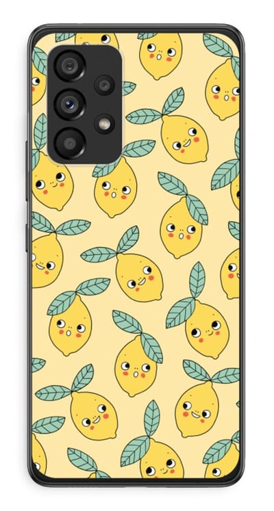 Case Company® - Hoesje geschikt voor Samsung Galaxy A53 5G hoesje - Citroenen - Soft Cover Telefoonhoesje - Bescherming aan alle Kanten en Schermrand