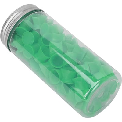 100 Pièces Godets d'Encre de Tatouage Silicone Souple Jetables Godets de Pigment de Tatouage Récipient de Maquillage Tatouage vert