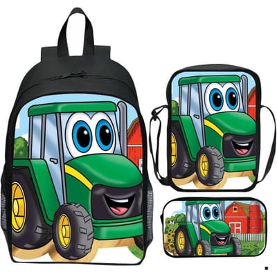 Mechanische printing tractor rugzak cartoon nieuwe high-end basisschool rugzak schoudertas etui 3 stuks Set
