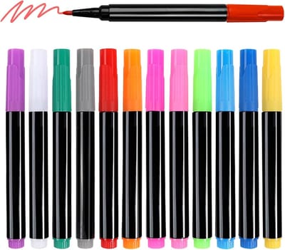 12-Kleurige Markeerstiften - Voor LED-notitieborden Met Kleuren - Fluorescerend Inktontwerp - Uitwisbare Markers Voor LED-schrijfborden - Het Beste Cadeau Voor Kinderen
