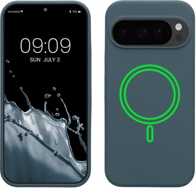 kwmobile telefoonhoesje geschikt voor Google Pixel 10 / Pixel 10 Pro - Hoesje met magneet compatibel met MagSafe - Smartphone case in leisteen
