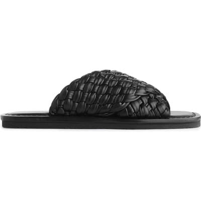 ARKET Naxos Woven Slide Black Maat: 38 | Sandalen Outlet | Dames | Zwart