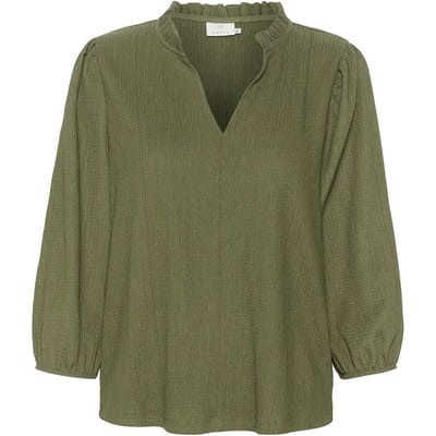 Blouse met lange mouwen Regular fit Grape Leaf green