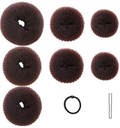 Set van 7 Haar Donut Bun Makers voor Perfecte Buns bij Feesten, Bruiloften, Yoga en Dansen