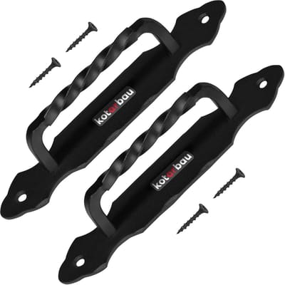 Smeedijzeren Handgreep 190 mm - 2 stuks zwart stalen deurklink - Deurbeslag voor schuifdeur - Meubelgreep - Deuraccessoires