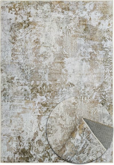 Modern Vloerkleed - Abstract Marmerlook - Zacht - Machinewasbaar Tapijt - Antislip - Premium Polyester Vezels - Beige - 120cm x 160cm