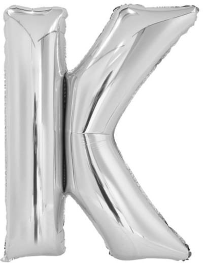 Amscan Letterballon K Folie 100 Cm Zilver