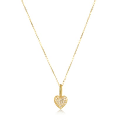 Sif Jakobs Jewellery Caro Gold plated ketting met hanger ingezet met zirkonia SJ-P72356-CZ-YG