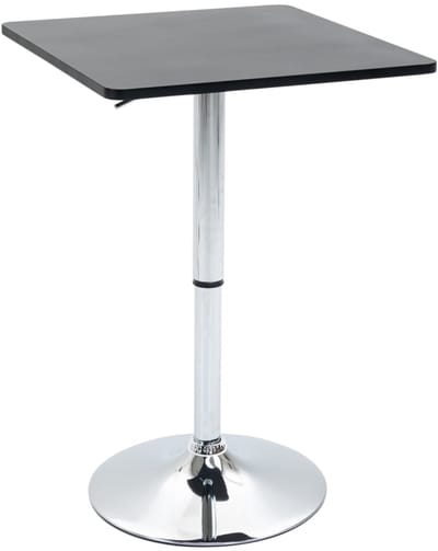 REDOM - Bartafel - Verstelbare Hoogte - Draaibaar - Minimalistisch - Woonkamer Of Keuken - Hout En Metaal - Zwart - 60 X 60 X 69-93 Cm