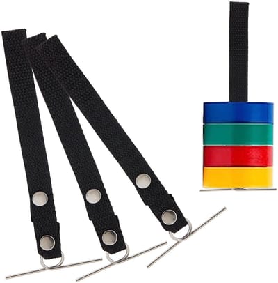 Dailygoods - Polyester riemen - Opbergtape voor lanyards - 4 stuks zwart - Kangoeroedozen maken - Betrouwbaar materiaal voor veelzijdig gebruik