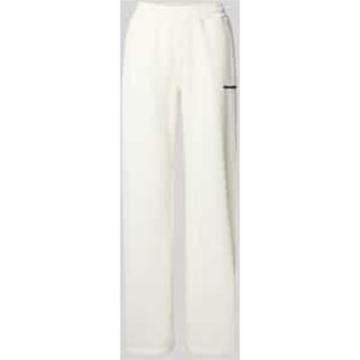 Wide fit sweatpants met logostitching, model 'Anni'