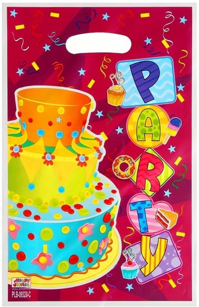 10x Plastic Uitdeelzakjes - Traktatie Zakjes Voor Uitdeelcadeautjes - Uitdeelzakjes Kinderfeestje - Uitdeeltasjes - Verjaardag - Feestje - 10 Stuks - 16.5x25cm - Party