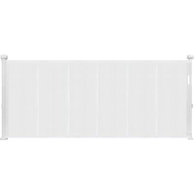 Intrekbaar Babyhekje 870 mm Hoog Uit te Breiden tot 1800 mm Breed Kinderen Huisdieren Wit