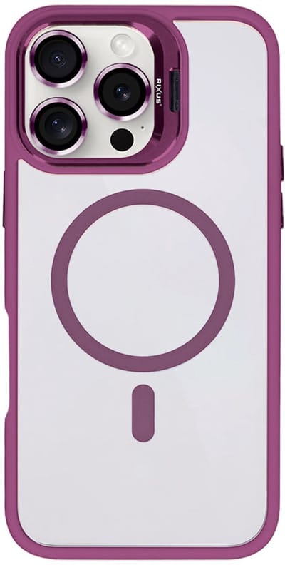 Rixus Classic 03 Case With MagSafe For Apple iPhone 16 Pro Dark Pink