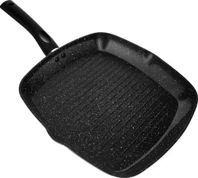 Cheffinger Grillpan - 28cm - Zwart - Inductie
