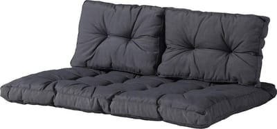 Madison - Loungekussen - Tuinkussen - Palletkussen - Rugkussen - 3-delig - 120 x 80cm - Florance Grijs