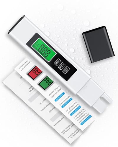 3-in-1 TDS Tester voor Waterkwaliteit, Digitale Watermeter met TDS, EC en Temperatuur, Ideaal voor Drinkwater, Fonteinen en Aquaria