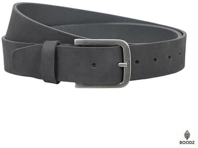 Boodz Leren Nubuck Riem 4 cm Zwart | Maat 85