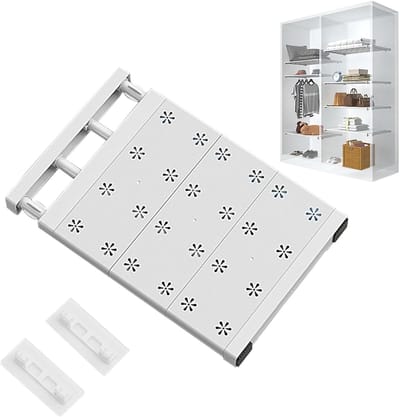 Verstelbare en Uittrekbare Plank voor Kast of Badkamer, 24 cm Breed, Ideaal voor Organisatie en Opslag, Lengte 30-40 cm
