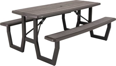Lifetime picknicktafel Rough-Cut opvouwbaar bruin