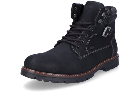 Rieker heren veterboot zwart