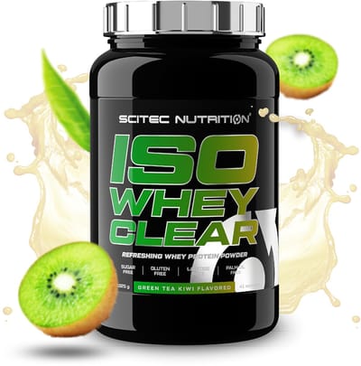 Scitec Nutrition® - Iso Whey Clear (1025 gram - Green Tea/Kiwi) - Kiwi - 41 doseringen - eiwit limonade - proteine - suikervrij - glutenvrij - lactosevrij - poeder - eiwitshake