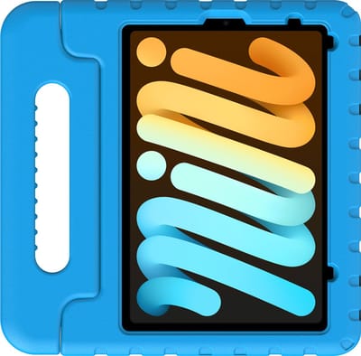 Cazy tablet Hoes Kinderen geschikt voor iPad Mini 7 (2024) - Kinderhoes Tablet Classic - Blauw