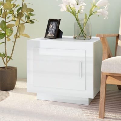 Salontafel - Koffietafel - Woonkamer Organiseren - Glad Vochtbestendig Oppervlak - 51x50x45 cm - Hoogglans Wit
