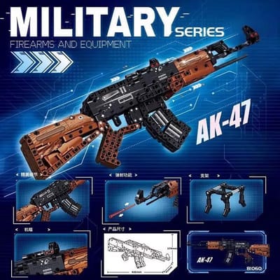 Tweede Wereldoorlog Militaire Serie 98k AK47 Blokkenset Speelgoed Kinderfeest Cadeau Blokken Jongens Doe-het-zelf Montage Cadeau