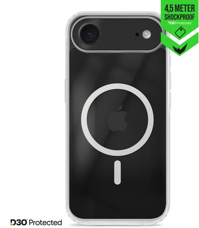 Striker Doorzichtig Hoesje geschikt voor Apple iPhone Air MagSafe Telefoonhoesje Hardcase | Striker X-Core Xtreme Impact Backcover Shockproof | Geschikt voor MagSafe | Geschikt voor Draadloos Opladen met Magnetische Ring | Geschikt voor MagSafe Case