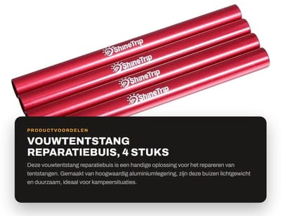 Dailygoods- Tentstang Lichtgewicht - Tentreparatiebuis 4 Stuks - Aluminiumlegering - Duurzaam - Antislip - Geschikt voor Diameter 7/8/9 mm - Tentreparatie
