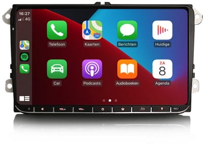 Cartronix CarPlay voor Volkswagen Transporter Multivan T6 | 2015 t/m 2019 | Android 13 | Draadloos Apple Carplay & Android Auto | 4GB + 64GB | 8-Core processor | 2025 model | Bluetooth & Wifi | Met Achteruitrijcamera