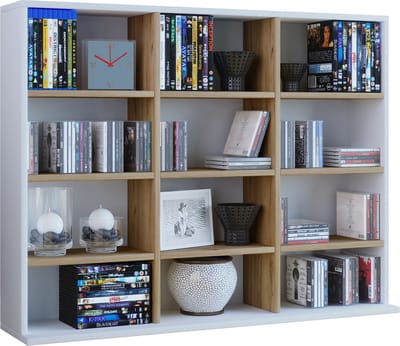 Houten CD DVD plank Boekenkast Media plank Kamerscherm Decoratieve plank Megosa L