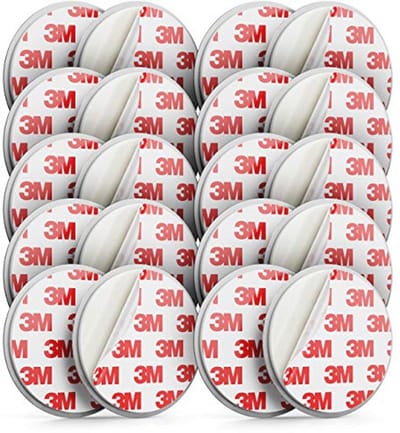 deleyCON 10x Magnetische Bevestiging voor Rookmelders Magnetische Houder Brandmelders Zelfklevende Magnetische Houder Zelfklevend Oppervlak Diameter 65mm