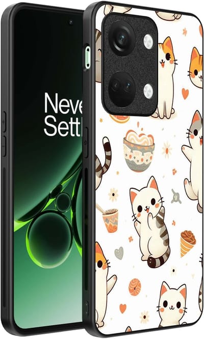 Smartphonica Telefoonhoesje Geschikt voor OnePlus Nord 3 met katten opdruk - TPU backcover case cat design geschikt voor OnePlus Nord 3